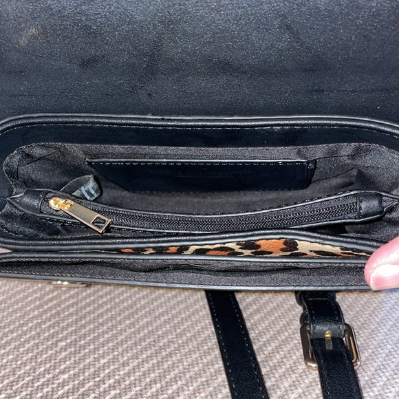 Black shoulder bag with leopard print sides Like Dreams - Picture 5 of 6